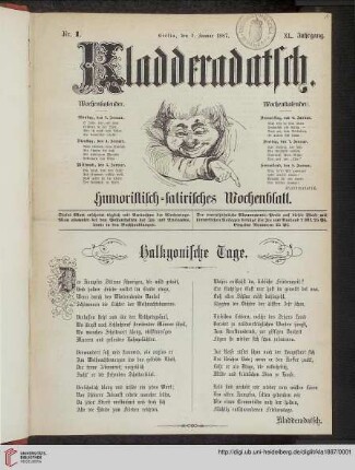 Hefte 1-5, Januar 1887