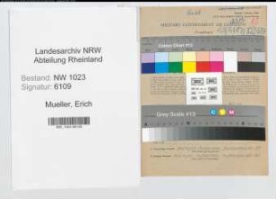 Entnazifizierung Erich Mueller , geb. 13.05.1906 (Gewerbeinspektor)