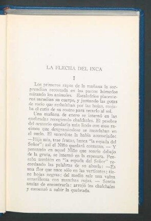 La flecha del inca