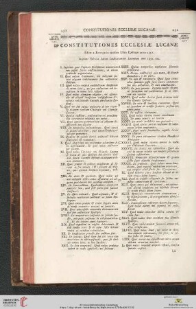 Constitutiones Ecclesiæ Lucanæ