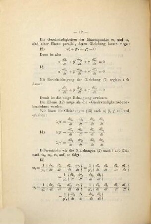 Untersuchungen über die Bewegung dreier Massenpunkte bei Geltung des Newton'schen Attractionsgesetzes
