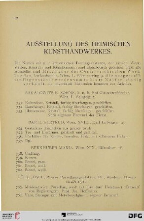 Ausstellung des heimischen Kunsthandwerkes (Nr. 151-1231)