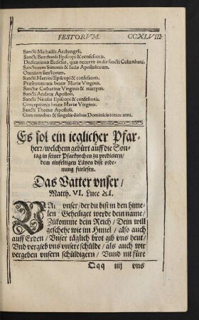 Es sol ein jeglicher Pfarherr .. dem einfeltigen läyen dise ordenung fürlesen.