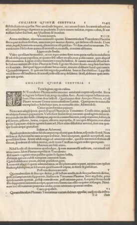 Chiliadis Quintae Centuria I