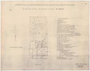 Gartenanlage Brabag (Braunkohle Benzin AG) - Siedlung Magdeburg: Hausgarten zu Typ II: Grundriss 1:100