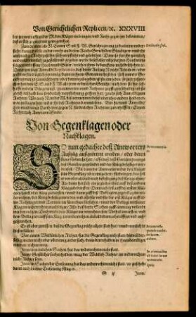 Von Gegenklagen oder Nachklagen.