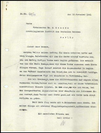 W. Wrede an M. Schede