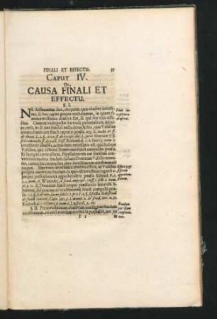 Caput IV. De Causa Finali Et Effectu.