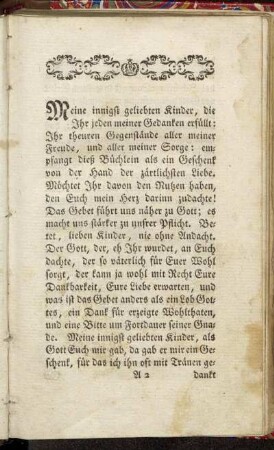 Meine innigste geliebten Kinder,[...]