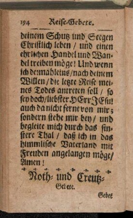 Noth- und Creutz-Gebete.