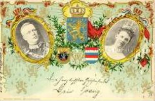Wilhelmina, Königin der Niederlande und Herzog Hendrik Wladimir Albert Ernst von Mecklenburg-Schwerin