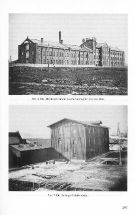 Abb. 6: Die "Harburger Gummi-Kamm-Compagnie" im Jahre 1869. Abb. 7: Die Harburger Fabrikanlagen.