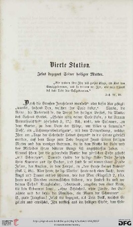 Vierte Station. Jesus begegnet Seiner heiligen Mutter