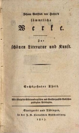 Johann Gottfrieds von Herder Gedichte, 2