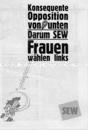 Flugschrift der SEW zur Wahl des Berliner Abgeordnetenhauses 1989