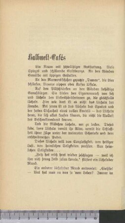 Halbwelt-Cafés
