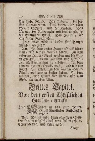 Drittes Capitel. Von dem ersten Christlichen Glaubens-Artickel