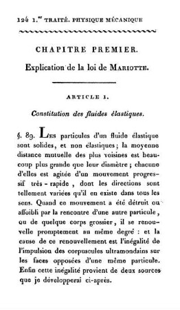 Chapitre premier. Explication de la loi de Mariotte.