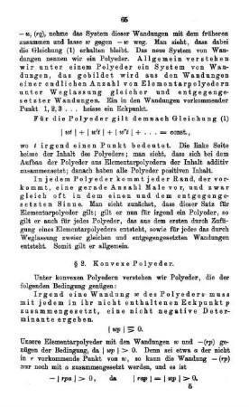 § 2. Konvexe Polyeder