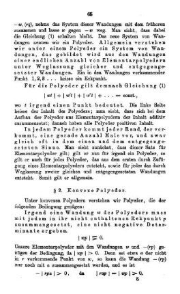 § 2. Konvexe Polyeder