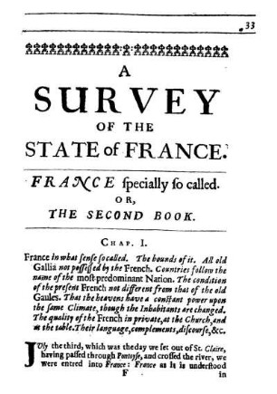 FRANCE specially so called; or THE SECOND BOOK.