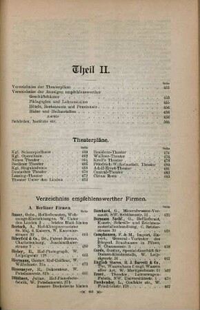 Verzeichniss empfehlenswerther Firmen