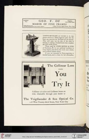 Geo. [George] F. [Ferdinand] Of [Frames]