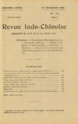 15 Décembre 1907. No 71