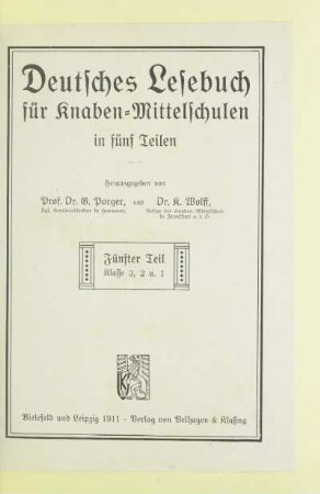 Teil 5 = Kl. 3, 2 u. 1: [Teil 5 = Kl. 3, 2 u. 1]