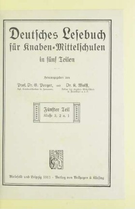 Teil 5 = Kl. 3, 2 u. 1: [Teil 5 = Kl. 3, 2 u. 1]