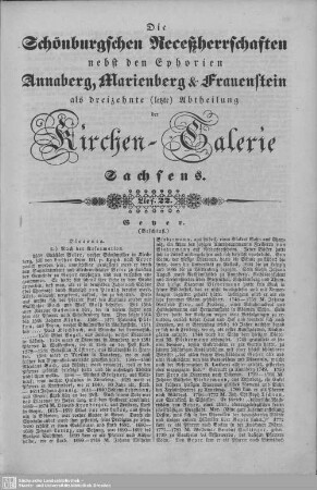 Geyer (Beschluß), Remse mit Filial Weidensdorf, Gersdorf : 22. Lieferung