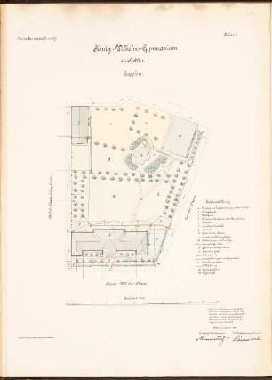König-Wilhelm-Gymnasium, Stettin: Lageplan 1:400
