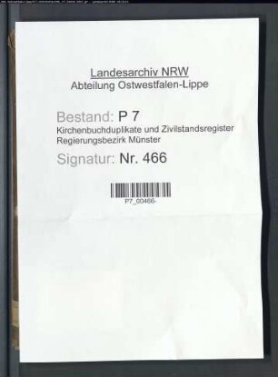 Zivilstandsregister der Mairie Rhede (Geburten 1813). (Gemeinde: Rhede, Kreis Borken)