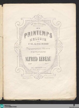 Au Printemps : op. 107