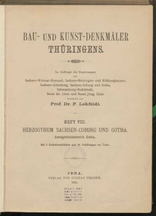 [4], Bd. 1, [1] = H. 8: Herzogthum Sachsen-Coburg und Gotha: Landrathsamtsbezirk Gotha: Amtsgerichtsbezirk Gotha