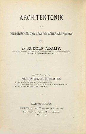 Architektonik der altchristlichen Zeit