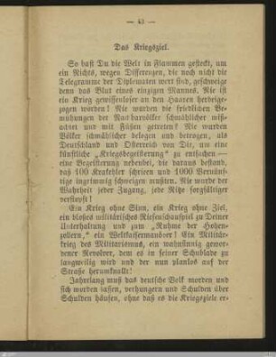 Das Kriegsziel