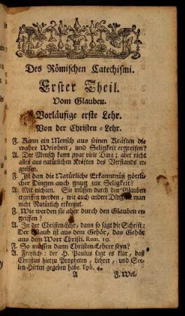 1-290, Erster Theil. Vom Glauben.