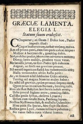 Græciæ Lamenta.