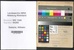 Entnazifizierung Wilhelm Siebertz , geb. 20.02.1878 (Beamter)
