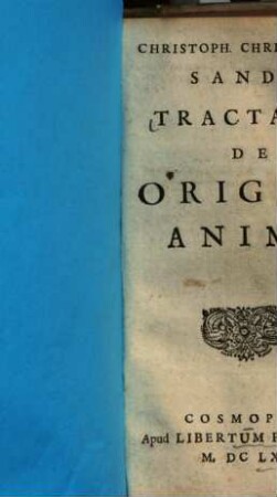 Tractatus de origine animae