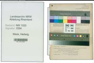 Entnazifizierung Hedwig Weck , geb. 09.04.1900 (Kauffrau)