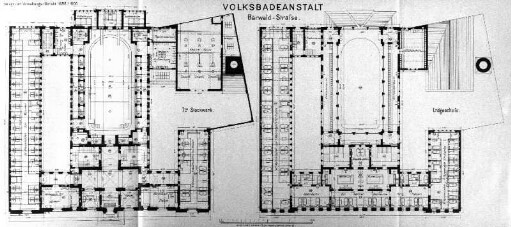 Karte: Volksbadeanstalt. Bärwald-Strasse