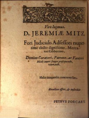 Disputatio Inauguralis Juridica, Continens Analysin L. 2. C. de resc. vend.