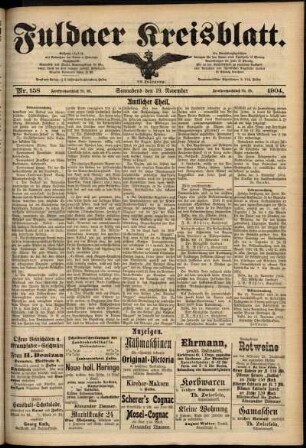 Zweite Ausgabe vom Samstag, den 19. November 1904.