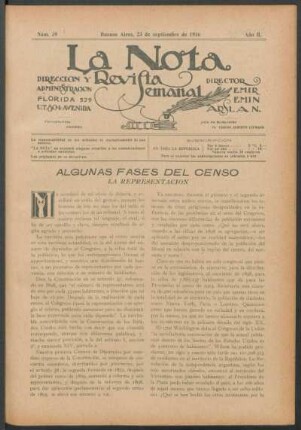 Algunas fases del censo : La representación