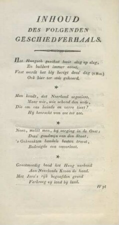 Inhoud des volgenden geschiedverhaals