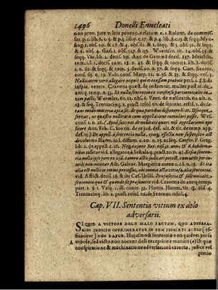 Cap. VII. Sententiae vitium ex dolo adversarii