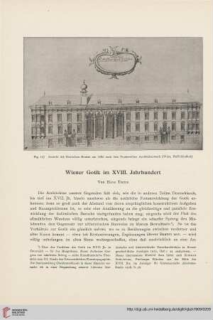 3: Wiener Gotik im XVIII. Jahrhundert