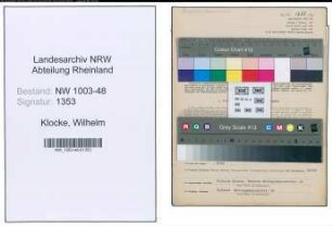 Entnazifizierung Wilhelm Klocke , geb. 10.10.1902 ()